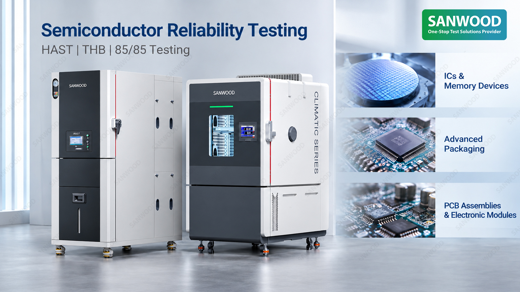 HAST Test Chamber vs Temperature Humidity Test Chamber for Semiconductor Reliability Testing